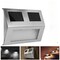 2 Pack Solar Light 2 Leds Wall Lamp Stair Step Outdoor Waterproof Security Light With Auto On Off